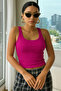 Women's 2 Pack White Fuchsia Wide Strap Blouse - 2