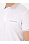 White Slim Fit 100% Cotton Buttoned Polo Collar T-Shirt 50307562-Vr013 - 7