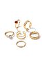 Pleat 6 Pieces Vintage Jewelled Joint and Ring Set - 2