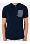 Navy Blue Slim Fit 100% Cotton Zippered Polo Collar T-Shirt 50307929-Vr033 - 6