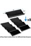 Black Acrylic 4-Tier Spice Drawer Organizer, Expandable Rack for Kitchen Drawers (2 Sets) - 4