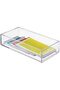 Clarity Plastic Drawer Organizer for Makeup, Cosmetics & Accessories, 8" x 4" x 2" Clear - 4