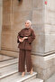 Women's Double Button Detailed Suit Brown - 5