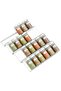 Clear Acrylic 4-Tier Spice Rack Tray, Drawer Organizer for Kitchen Cabinets, 1-Pack