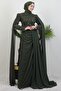 Münteha Hijab Evening Dress Khaki - 4
