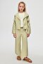10-16 Years Old Girl Green Jacket Pants Suit - Green