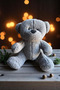 I Love You Cute Plush Teddy Bear with Heart Gray - Special Heart Teddy Bear for Lover - 3