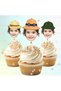10 Cute Animals Safari Concept Photo Cupcake Cake Toppers with Toothpicks