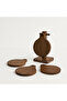 Natural Acacia 4-Piece Stand Coasters