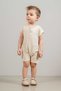 Baby Kids Natural Cotton Comfortable Jumpsuit Salopet Trend Fashion Bottom Top Set