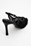 ELYSE Black Patent Leather Mesh Women's High-Heel Evening Shoes - 5