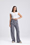 Women's Stretch Fabric Hook-and-Loop Waist Closure Palazzo Pants - 6