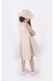 Girls Striped Summer Dress and Hat Set 2-Piece - Ages 4-12 (Pink, Blue, Beige, Burgundy) - 4