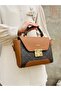 378 Women's Bag Gold Accessories 2 Compartment Cover Handle and Handbag - 7