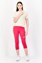 Women Sportswear Fit Short Sleeve Training Top , Beige - 3