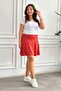 Patterned Viscon Short Skirt - 4