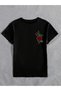 Women's Black Rose Women's Printed Oversize T-Shirt - 3