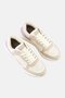 Women Brand Logo Lace Up Casual Shoes, Beige - 4