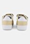 Women Leather Velcro Closure Casual Shoes, Light Yellow - 3