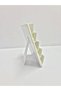 Domestic Production Suede Fabric 20/16 cm Cream Color Footed Earring Stand - 2