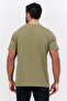 Men Crew Neck Short Sleeves Graphic Print T-shirt, Olive - 3
