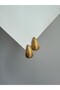 Steel Gold Bold Drop Altoona Earrings -Not Tarnish-