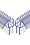 Larora Shower Door Bottom Seal, 4-Pack Frameless Glass Shower Door Seal Strip, 4 Section Segmented I - 2