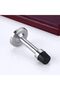 2 Pack Stainless Steel Door Stops, Self-Adhesive Door Stopper with Rubber Buffer, Screw Fixing or St - 2