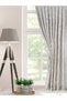 Yiğit Curtain 1/3 Dense Pleat Beige Color Patterned Background Curtain Product Is Braçol Gift