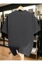 Unisex Anthracite Oversize Colorful Number Printed Cotton Summer Stylish T-Shirt - 2