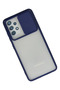 Samsung Galaxy A72 Case Palm Frosted Camera Sliding Silicone - Navy Blue Zngzr - 2