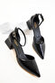 Black Patent Leather Women's Classic Heeled Shoes 20283 - 4