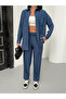 Women's Double Linen Shirt, Trousers, Top and Bottom Set - 2