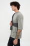 Gray Basic 100% Cotton Crew Neck Oversize/Wide Cut Short Sleeve T-Shirt Tmnss22Ts0318 - 4