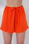 Women's Orange Front Text Printed Cotton Basic T-Shirt and Shorts Combed Cotton Bottom Top Set Pjm-X13902 - 5