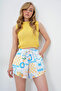 White Double Pocket Multi Patterned Self-Tie Beach Shorts Alc-X14135 - 6