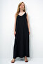 Black Adjustable Strap V-Neck Aerobin Summer Dress Alc-X14067 - 4