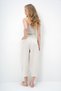 Women's Ecru Front Stitching Detailed 4-Pocket Shalwar Cut Woven Linen Trousers Alc-X14050 - 6
