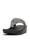 صندل Lulu Shimmerweave Toe-Post - مزيج أسود