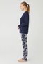 Women's Navy Blue Pajama Set - 2