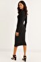 Women's Black Side Zipper Camisole Midi Dress CHB53 - 5