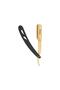 Men's Matte Yellow Black Covered Razor Attachable Stainless Steel Beard Razor U 003 - 2