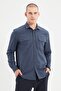 Indigo Regular Fit Çift Cep Kapaklı Dokulu Kışlık Ceket Gömlek TMNAW22GO0350 - 6