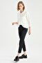 Sigaret High Waist Straight Leg Satin Trousers