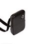 Alva Clup Genuine Leather Freebag Shoulder Bag with Headphone Jack Black (12x18cm) - 3