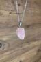 Natural Raw Pink Quartz Love Stone Pendant - 2