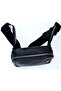 Unisex Black Leather Waist Shoulder Bag - 4