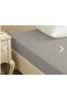 طقم شرشف مثبت 100% قطن رمادي مزدوج & 160×200+30 سم + كيس وسادة (2 قطعة)