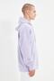 Lila Oversize/Geniş Kesim Kapüşonlu İçi Polar/Sıcak Tutan Sweatshirt TMNAW21SW2005 - 4