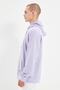 Lila Oversize/Geniş Kesim Kapüşonlu İçi Polar/Sıcak Tutan Sweatshirt TMNAW21SW2005 - 5
